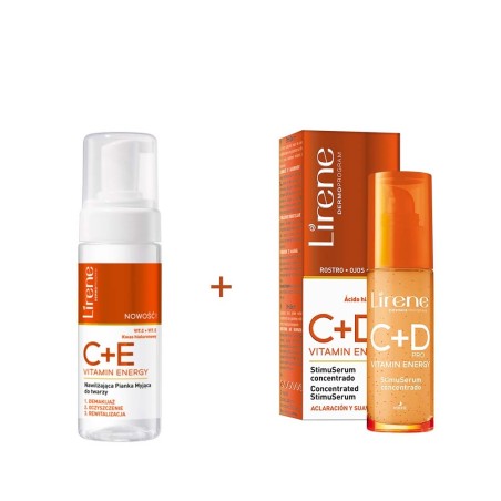 LIRENE PACK C + D PRO VITAMIN ENERGY SERUM 30ML + C+E MOUSSE LAVANTE TONIFIANTE 150ML