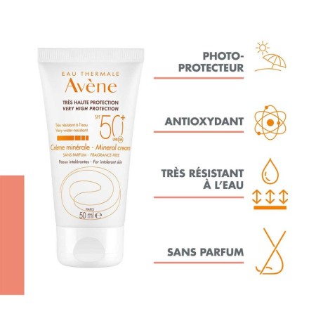 AVENE CREME MINERALE HAUTE PROTECTION SPF50+ 50ML