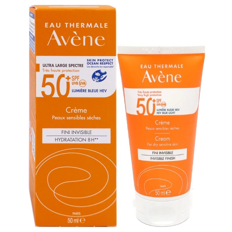 Avène crème solaire visage peaux sensibles et sèches spf 30 50ml