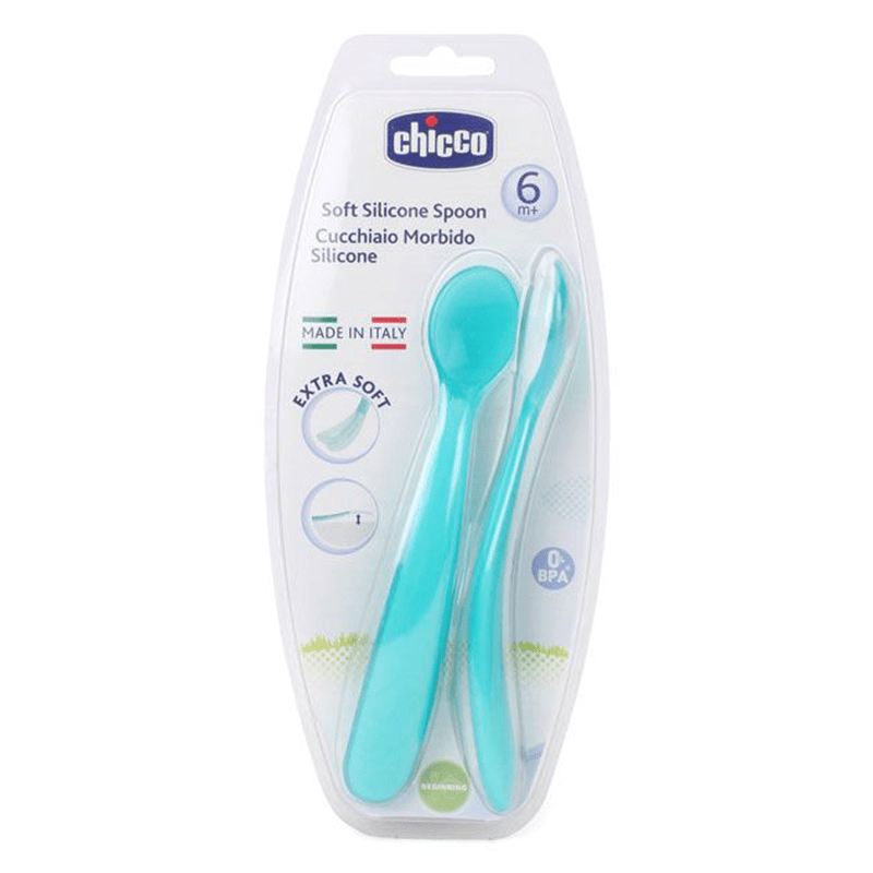 Baby pur cuillere en silicone 4m + bleu