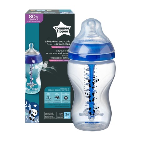 Biberon advanced anti-colique bleu 3m+ 340ml - Tommee tippee