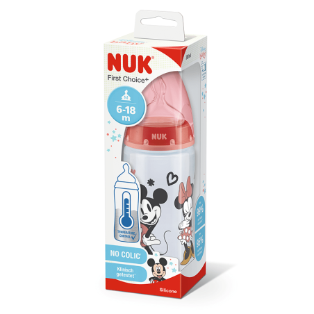 NUK FIRST CHOICE BIBERON MINNIE MOUSE 6-18 MOIS 300ML