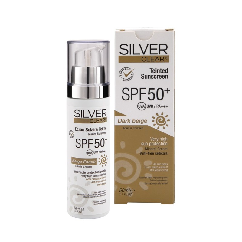 Silver Clear Ecran Solaire Teinté Beige Fonce 50 ML