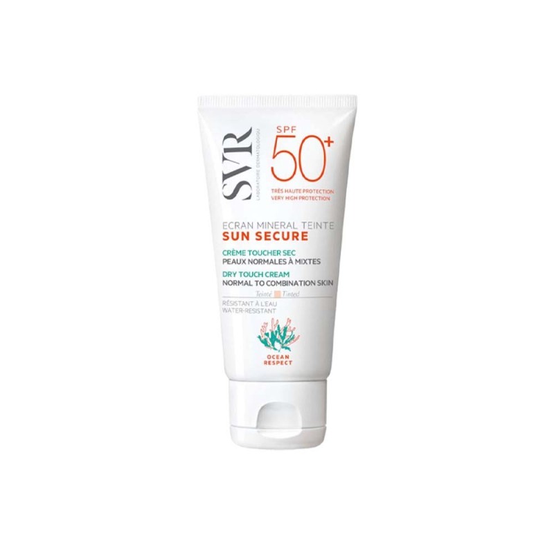 SVR SUN SECURE ÉCRAN MINÉRAL TEINTÉ - Peaux normales à mixtes SPF 50+, 50ml