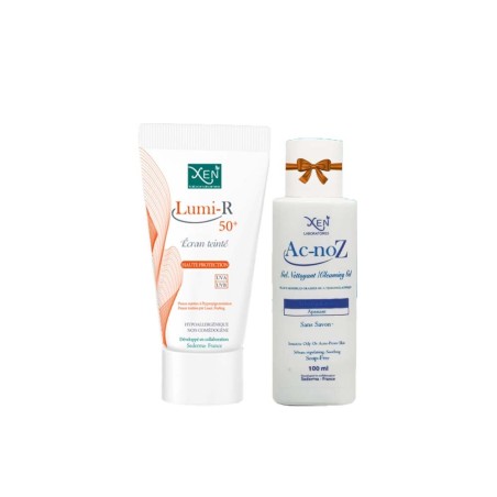 XEN Lumi-R 50+ écran teinté 50ml +ACnoz gel nettoyant 100 ml offert