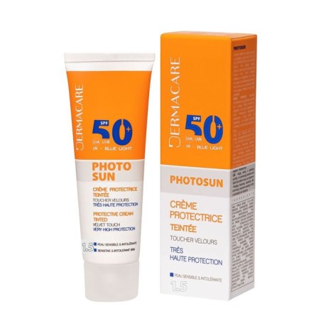 DERMACARE PHOTOSUN CREME PROTECTRICE TEINTEE 1.5 SPF 50 PEAU SENSIBLE