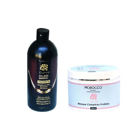 Cynos Pack Shamp collagène-500 ml +Masque complex protéine-250ML