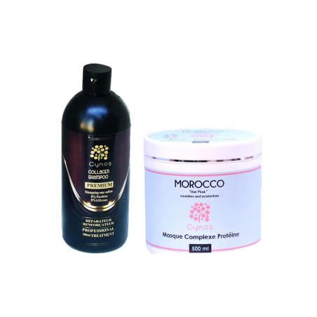 Cynos Pack Shamp collagène-500 ml +Masque complex protéine-500ML