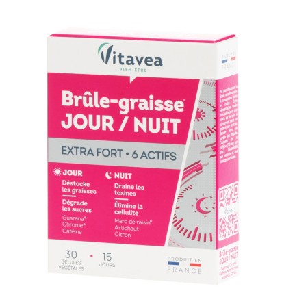 VITAVEA BRULE GRAISSE JOUR ET NUIT EXTRA FORT 30 GELULES