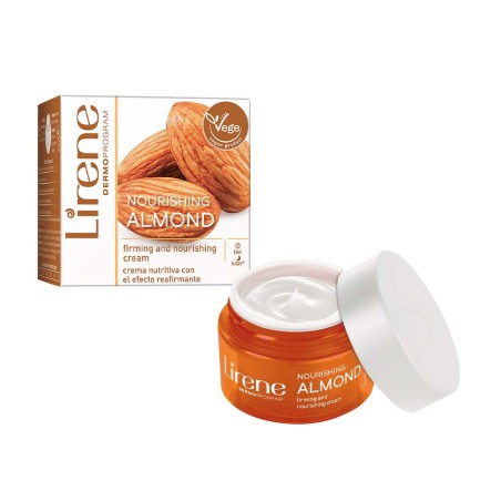 Lirene Crème Vegan à L’amande Hydratante et Nutritive, 50g