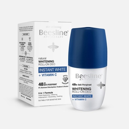 BEESLINE DEODORANT ROLL-ON INSTANT WHITE+VITAMINE C,50ML