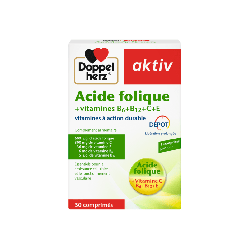 AKTIV ACIDE FOLIQUE VITAMINES B+C+E , 30 COMPRIMES