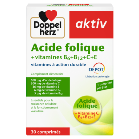 AKTIV ACIDE FOLIQUE VITAMINES B+C+E , 30 COMPRIMES