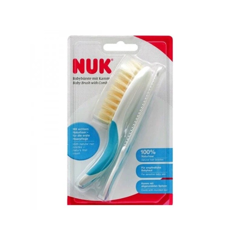 NUK Brosse Et Peigne Bleu