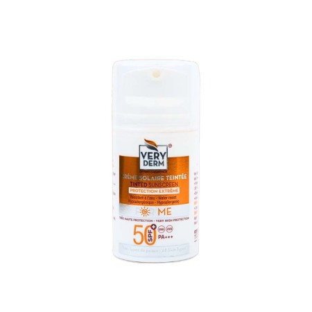 VERY DERM creme solaire teinte Spf 50+