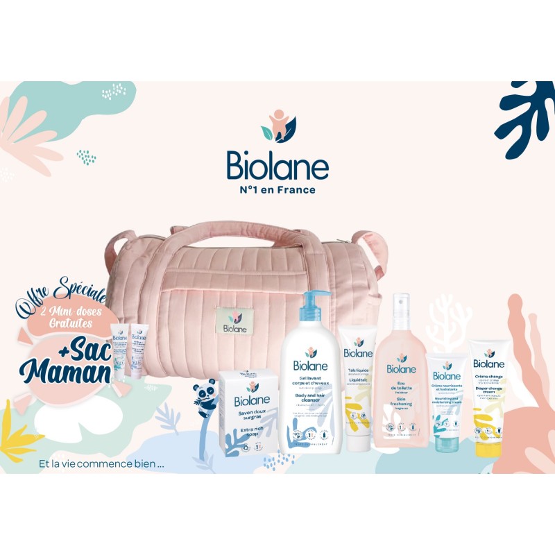 BIOLANE SAC MAMAN MATELASSE ROSE