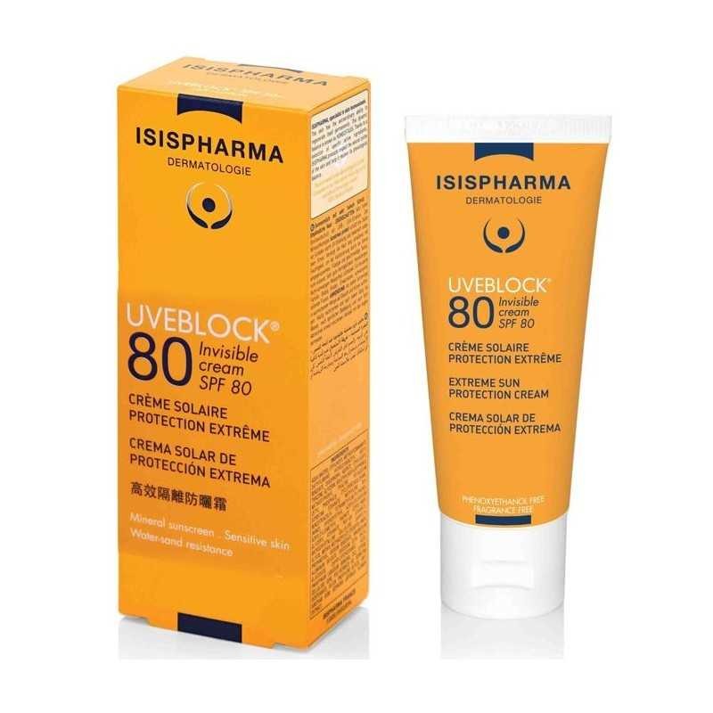 ISISPHARMA UVEBLOCK CREME SPF 80 INVISIBLE 40ML