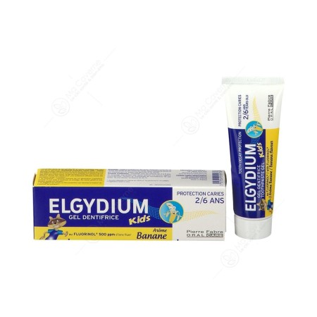 ELGYDIUM KIDS DENTIFRICE BANANE 50ML 2/6 ANS