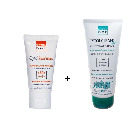 Pack CytolNat - Gel nettoyant CytolClean 175 ml + Ecran cytolsun max invisible