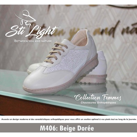 STI Chaussures Orthopédiques -BEIGE dorée