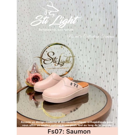 Sabot orthopédique - femme - saumon  FS07