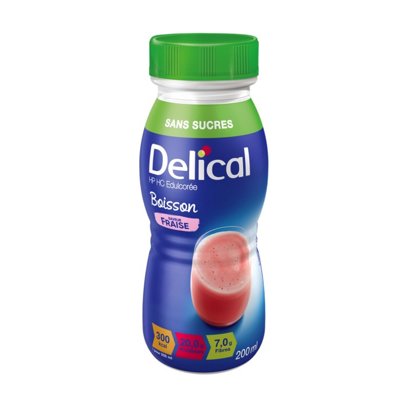 DELICAL BOISSON FRAISE SANS SUCRE 200ML