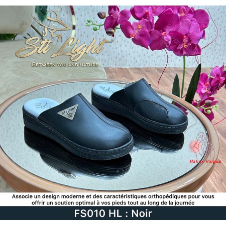 Sabot orthopédique - femme - noir hallux valgus fs010