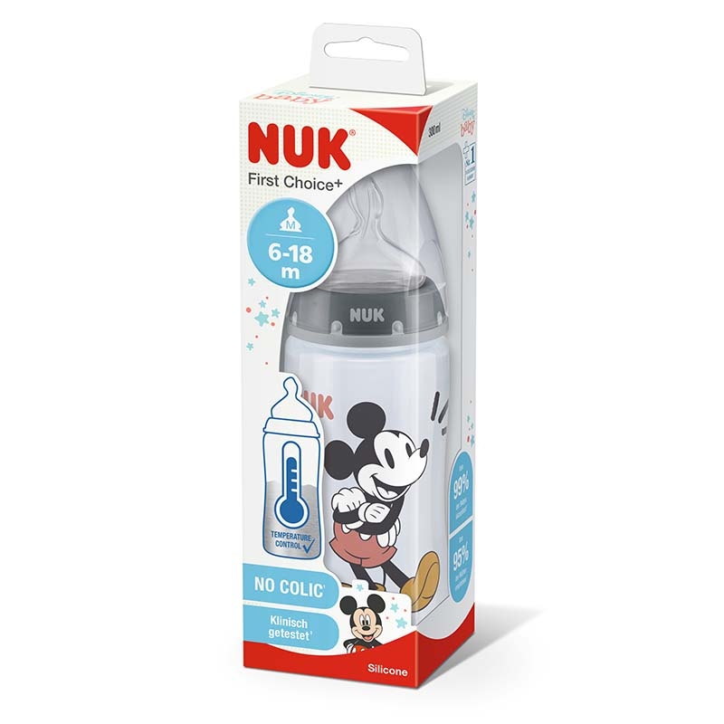 NUK FIRST CHOICE BIBERON MICKEY MOUSE 6-18 MOIS 300ML