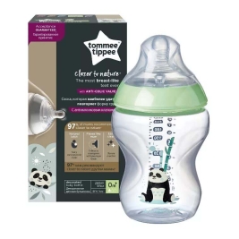 TOMMEE TIPPEE CLOSER TO NATURE BIBERON 260ML - Panda Vert