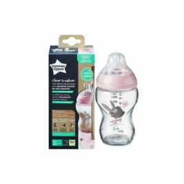 Tommee Tippee Biberon En Verre Rose 0m+ CTN 250ml