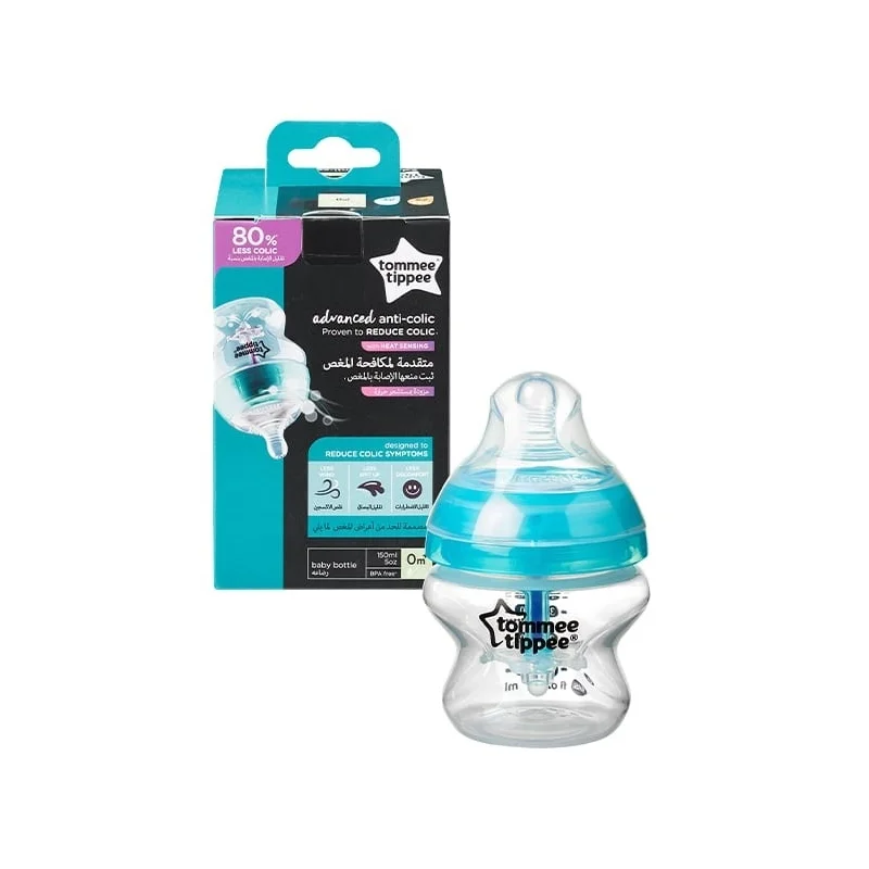 TOMMEE TIPPEE BIBERON ADVANCED ANTI-COLIQUE ELEPHANT TURQUOISE 0M+ 150ML