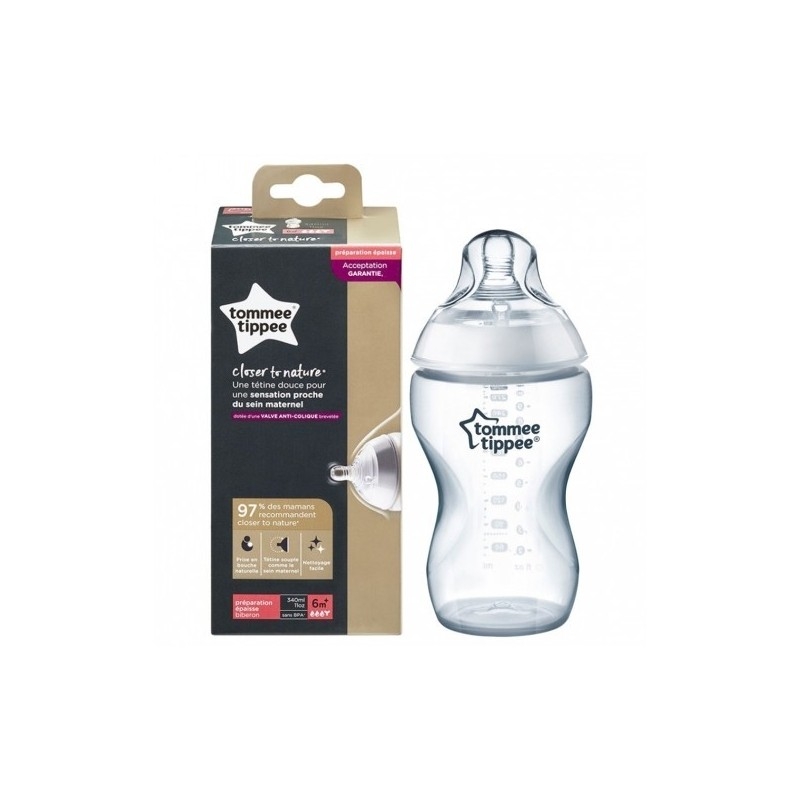 Tommee Tippee Biberon Plastique 6m+ CTN 340ml