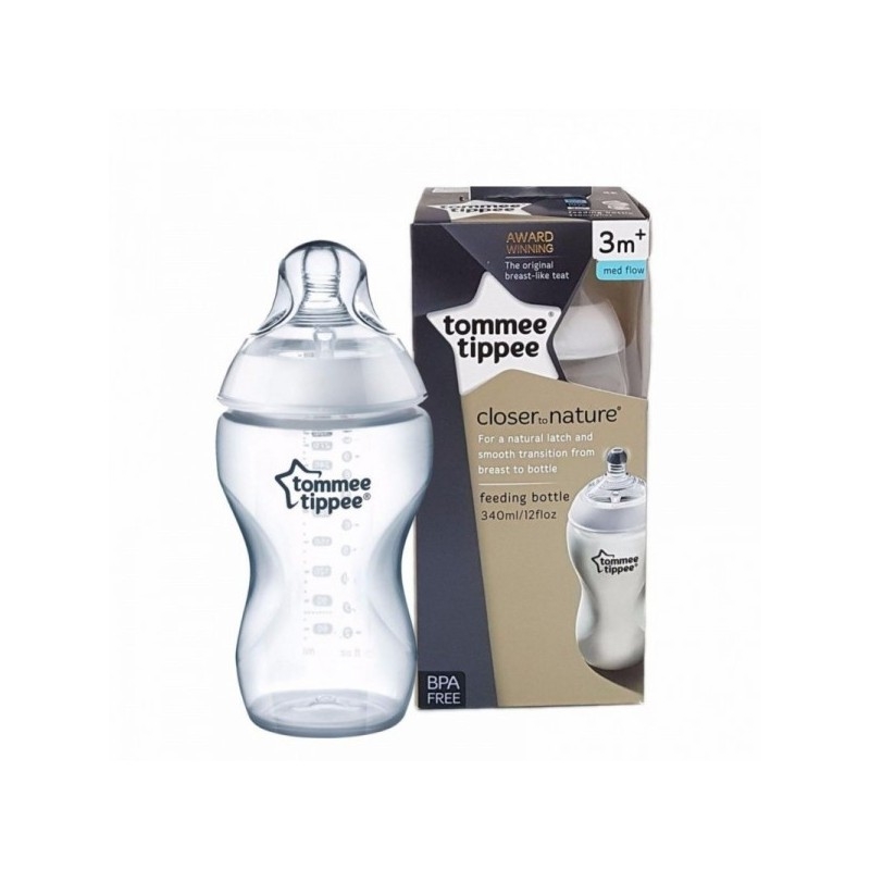 TOMMEE TIPPEE CLOSER TO NATURE BIBERON BLANC 3M+ 340ML