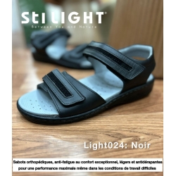 Sandale orthopédique - Homme - Noir