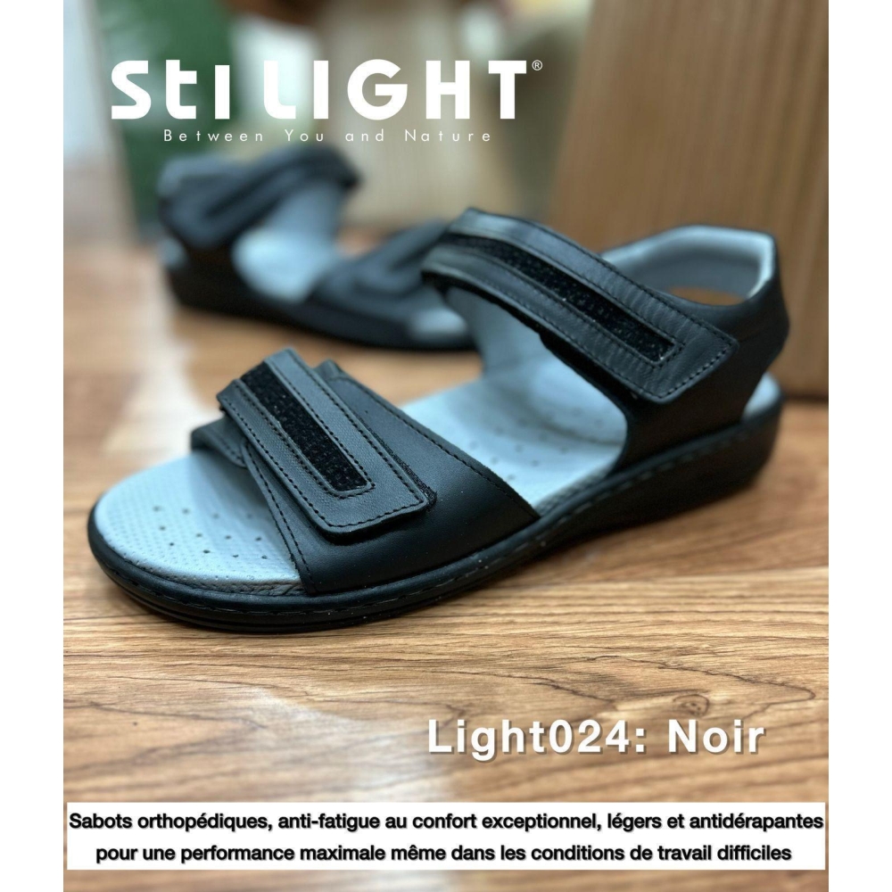 Sandale orthopédique - Homme - Noir