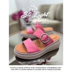 Claquette orthopédique - femme - saumon