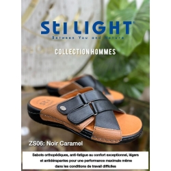 Claquette orthopédique - homme - NOIR CARAMEL ZS06