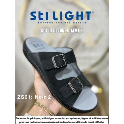 Claquette orthopédique - homme - NOIR DAIM