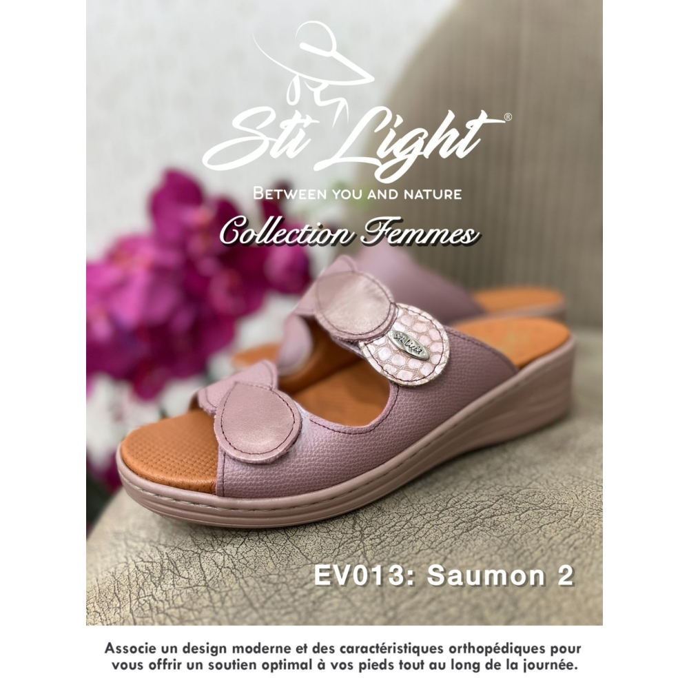 Claquette orthopédique - femme SAUMON 2  ev013
