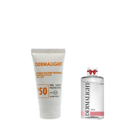 Proderma DERMALIGHT ECRAN INVISIBLE ANTI AGE SPF 50 + EAU MICELLAIRE 50 ML OFFERT