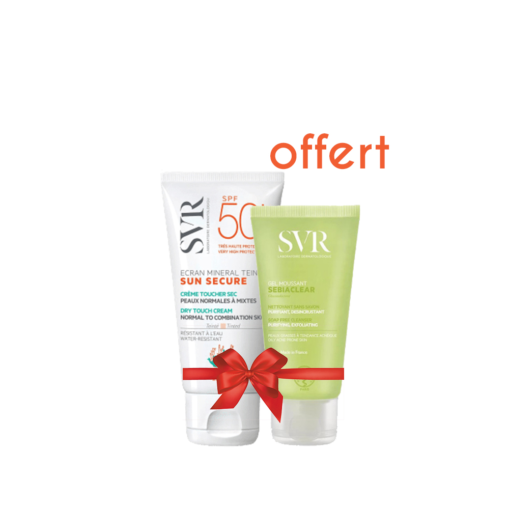 SVR SUN SECURE ÉCRAN MINÉRAL TEINTÉ - Peaux normales à mixtes SPF 50+, 50ml