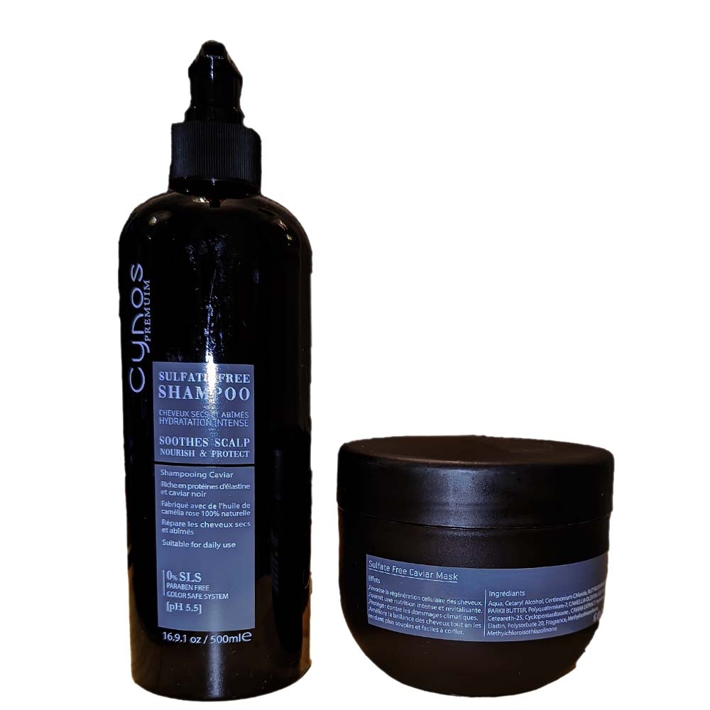 Pack Shamp Protéine Caviar & Huile d’Argan-500 ml +Masque CAVIAR-500ML
