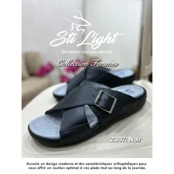 Claquette orthopédique - homme - Noir ZS07