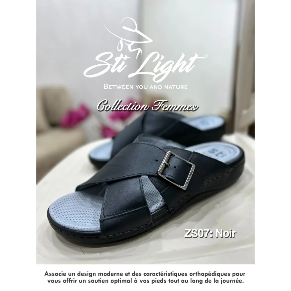 Claquette orthopédique - homme - Noir ZS07 Claquette orthopédique - homme - Noir ZS07