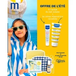 MUSTELA TROUSSE VICHY JAUNE BLEU ESSENTIEL ETE LAIT SOLAIRE 100 ML+ CICASTELA 40 ML + GEL LAVANT BIO 45 ML GRATUIT