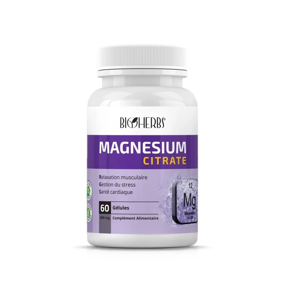 BIOHERBS - MAGNESIUM CITRATE 60 GELULES BIOHERBS - MAGNESIUM CITRATE 60 GELULES