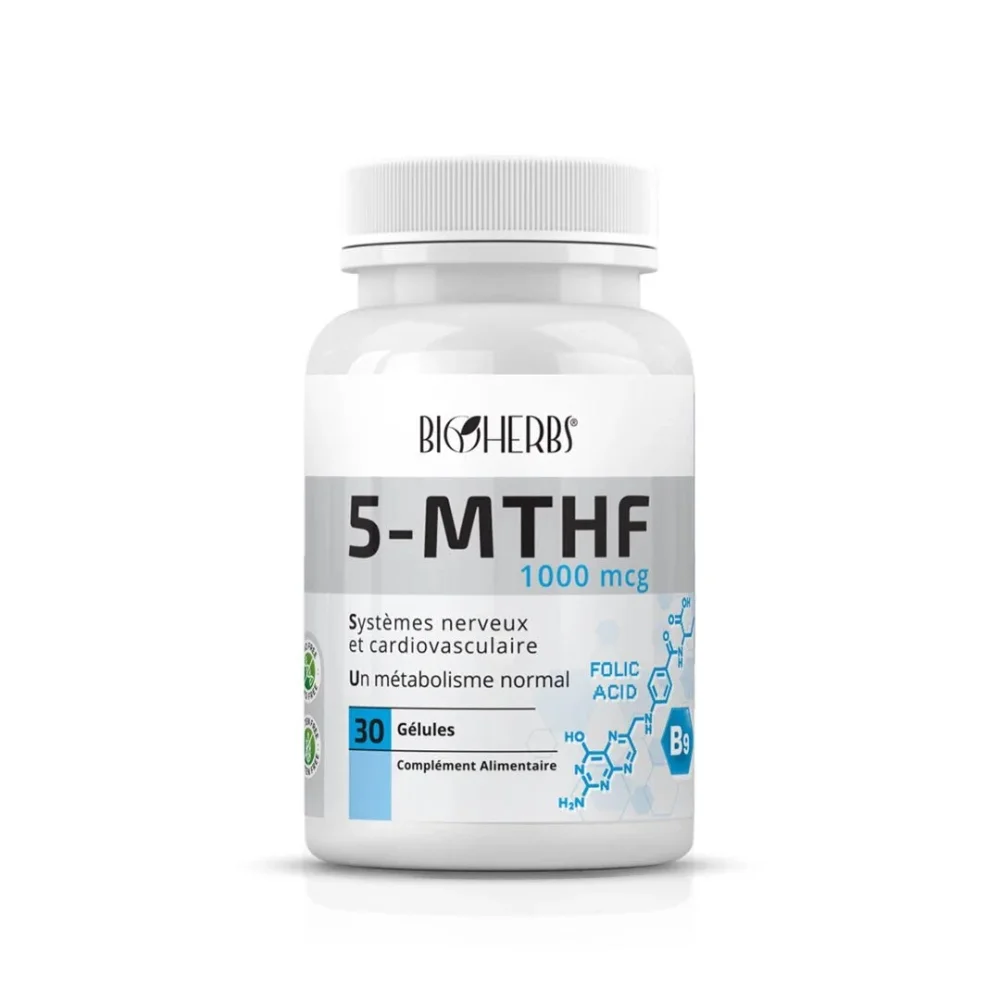 BIOHERBS - 5-MTHF VITAMINE B9 30 GÉLULES BIOHERBS - 5-MTHF VITAMINE B9 30 GÉLULES