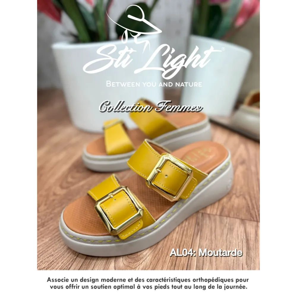 Claquette orthopédique femme MOUTARDE al 04 Claquette orthopédique femme MOUTARDE al 04