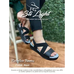 Sandale orthopédique - femme -noir