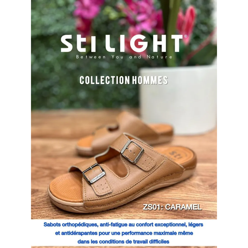 Claquette orthopédique - homme - CARAMEL zs01 Claquette orthopédique - homme - CARAMEL zs01